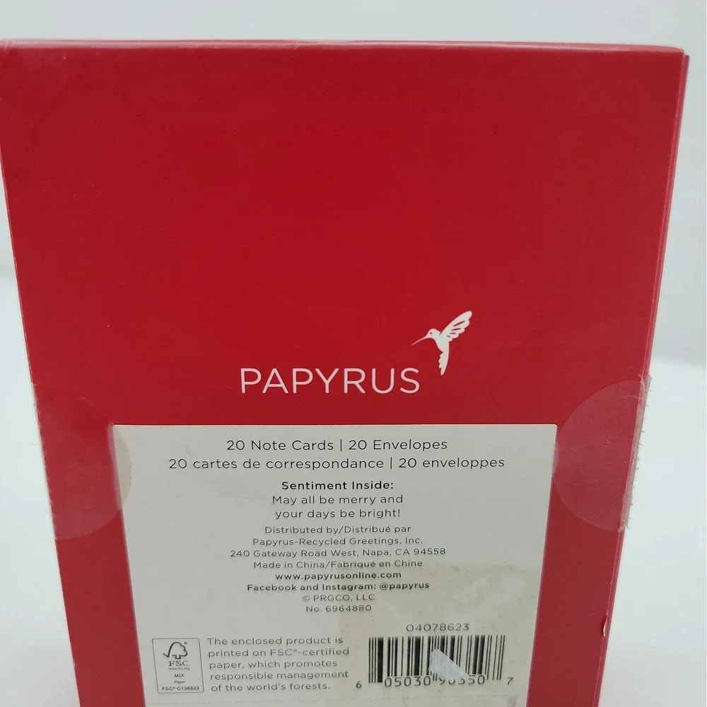 Papyrus embossed merry